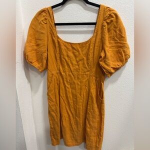 Madewell Mustard Puff Sleeve Top